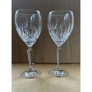 WATERFORD Crystal‎ KILDARE Set Of 2 CLARET WINE GLASSES 7" SIGNED